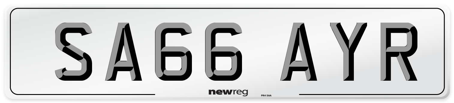 SA66 AYR Number Plate from New Reg